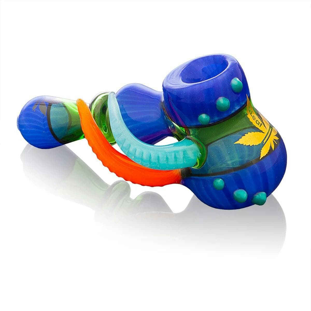 Glass - Horned Pipe - Blue