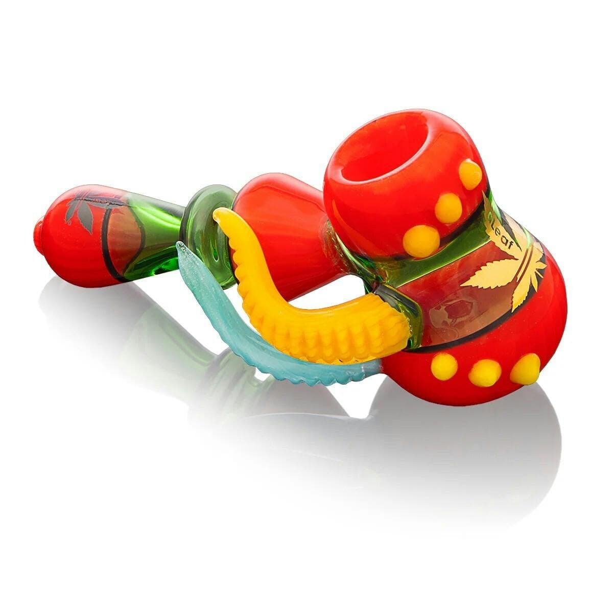 Glass - Horned Pipe - Red