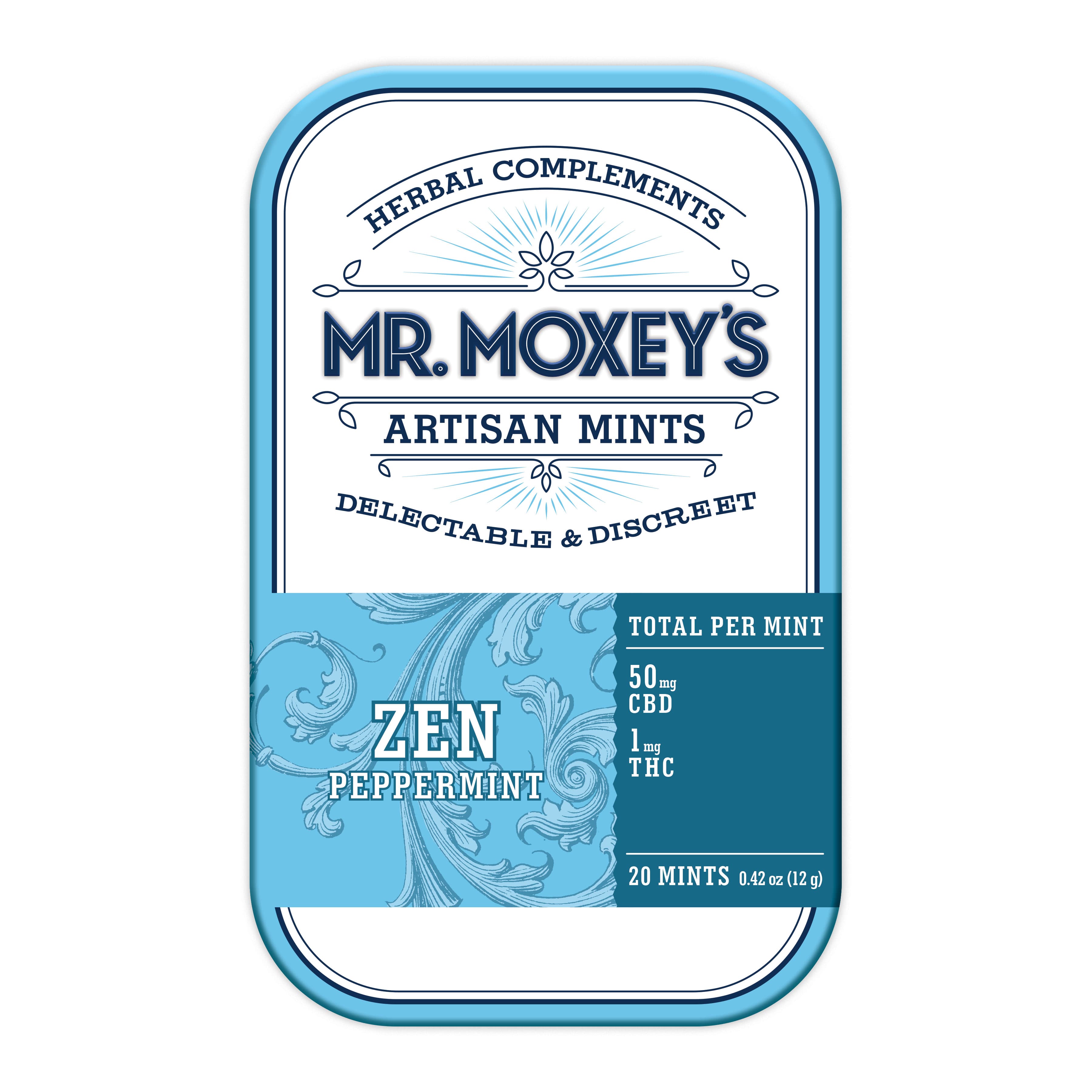 Zen 50:1 CBD Peppermint Mints (1000mg CBD/20mg THC)
