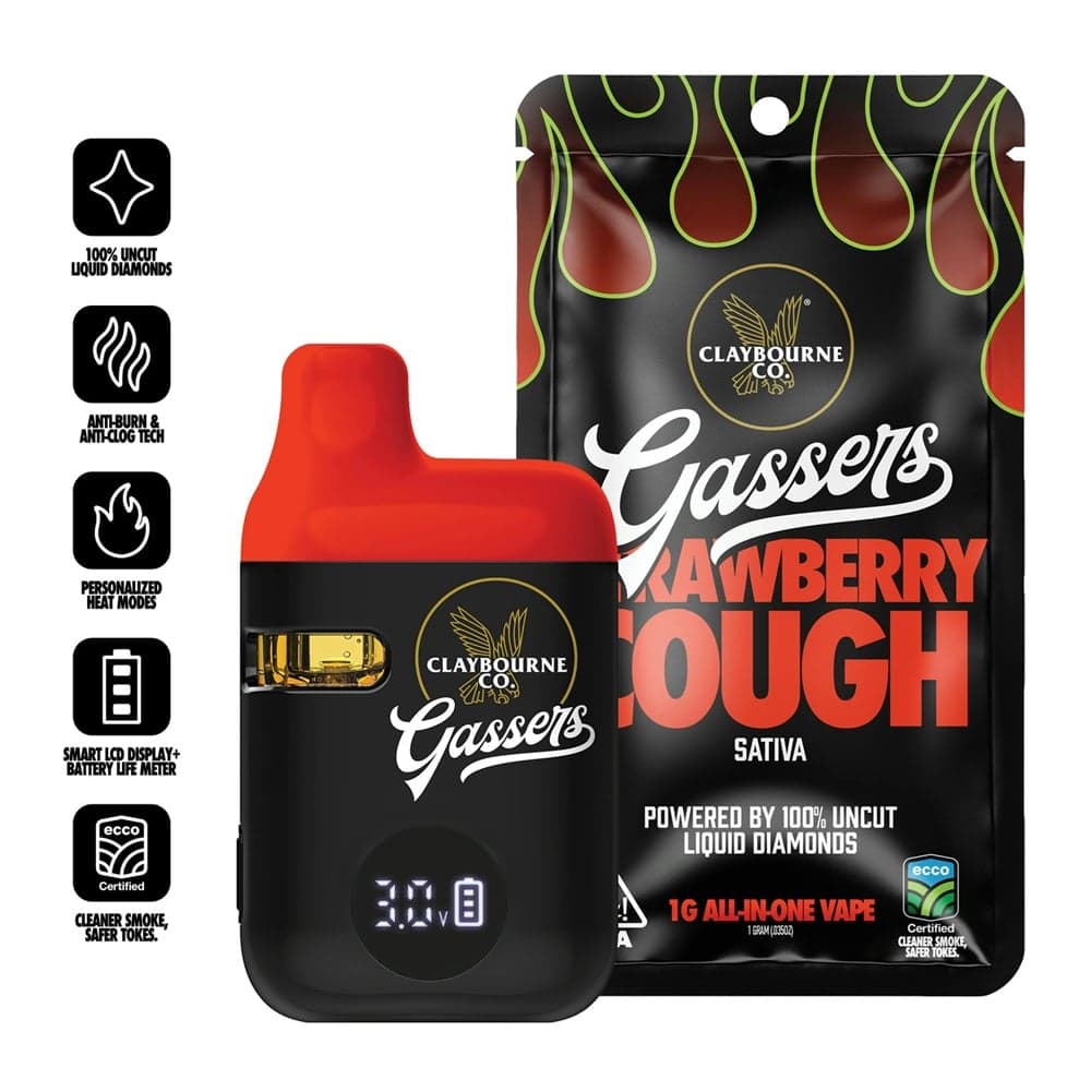 Strawberry Cough (1g) - Gassers All-In-One Liquid Diamonds Vape