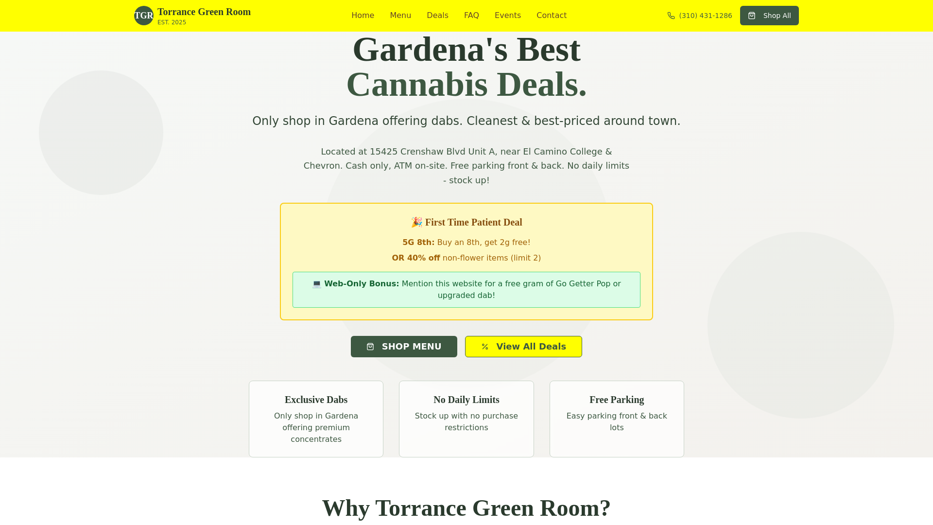 Torrance Green Room Cannabis Dispensary logo